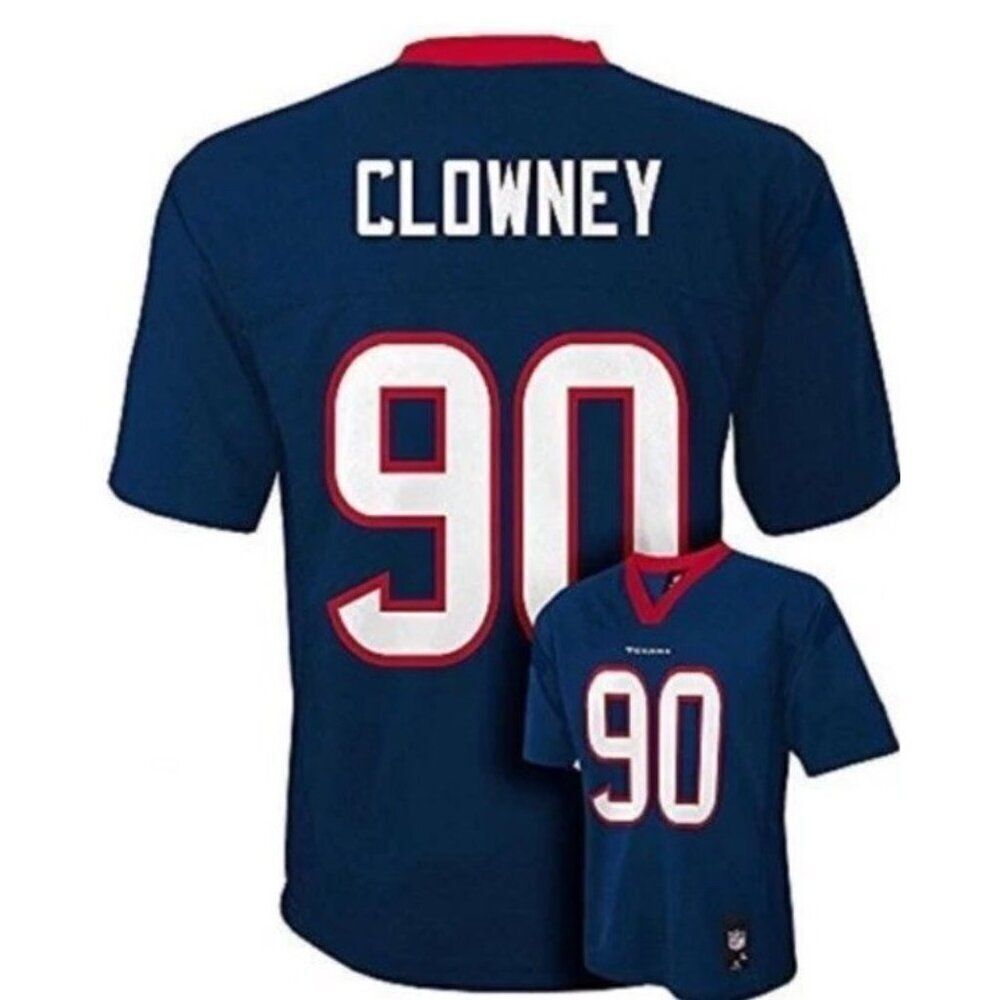Houston Texans Jadeveon Clowney NFL Replica Jersey Navy Kids Youth Small 4 NWT